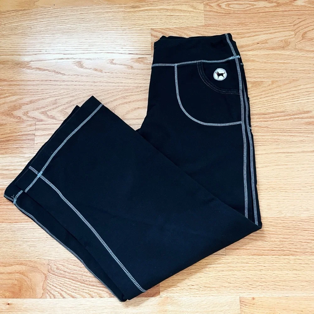 Black Dog Women’s Black Sweatpants with White Trim - Picture 3 of 9